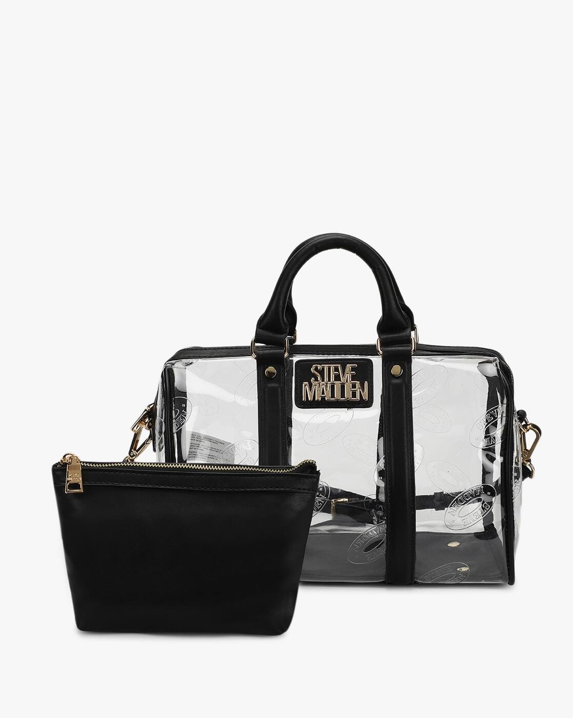 Sac Transparent Noir BSTASSIL by Steve Madden – Élégance moderne & format compact