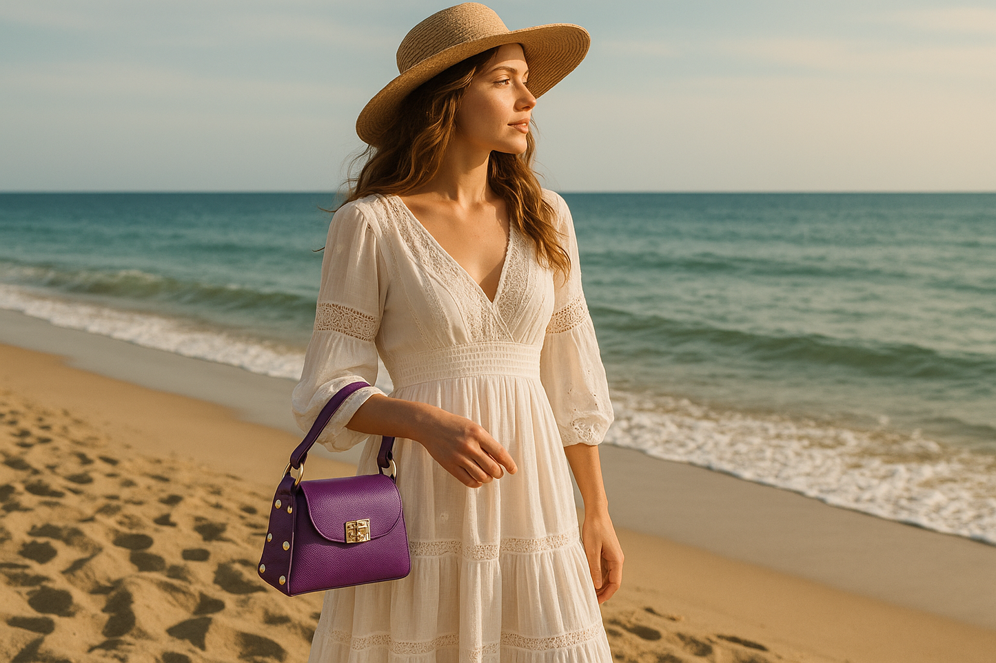 BAMBU – sac à main avec clous en cuir by Laura Di Maggio