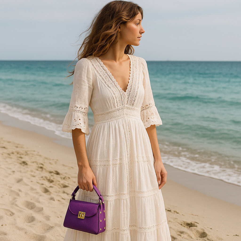 BAMBU – sac à main avec clous en cuir by Laura Di Maggio