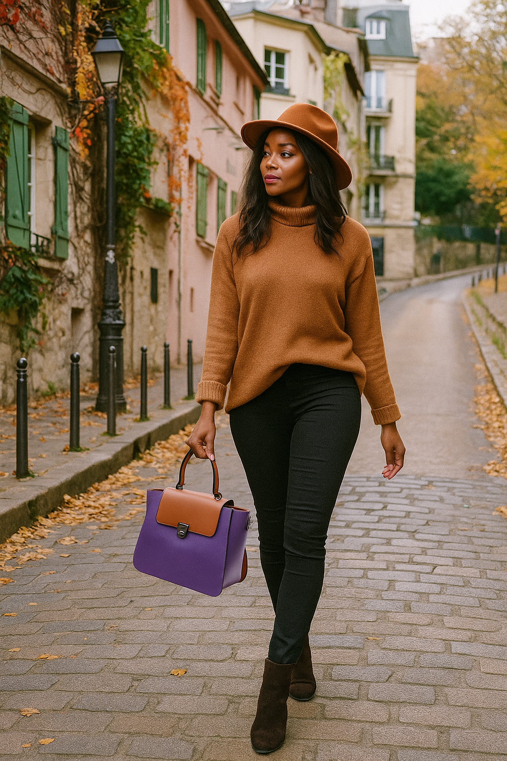 Sac cartable Nathalie Violet