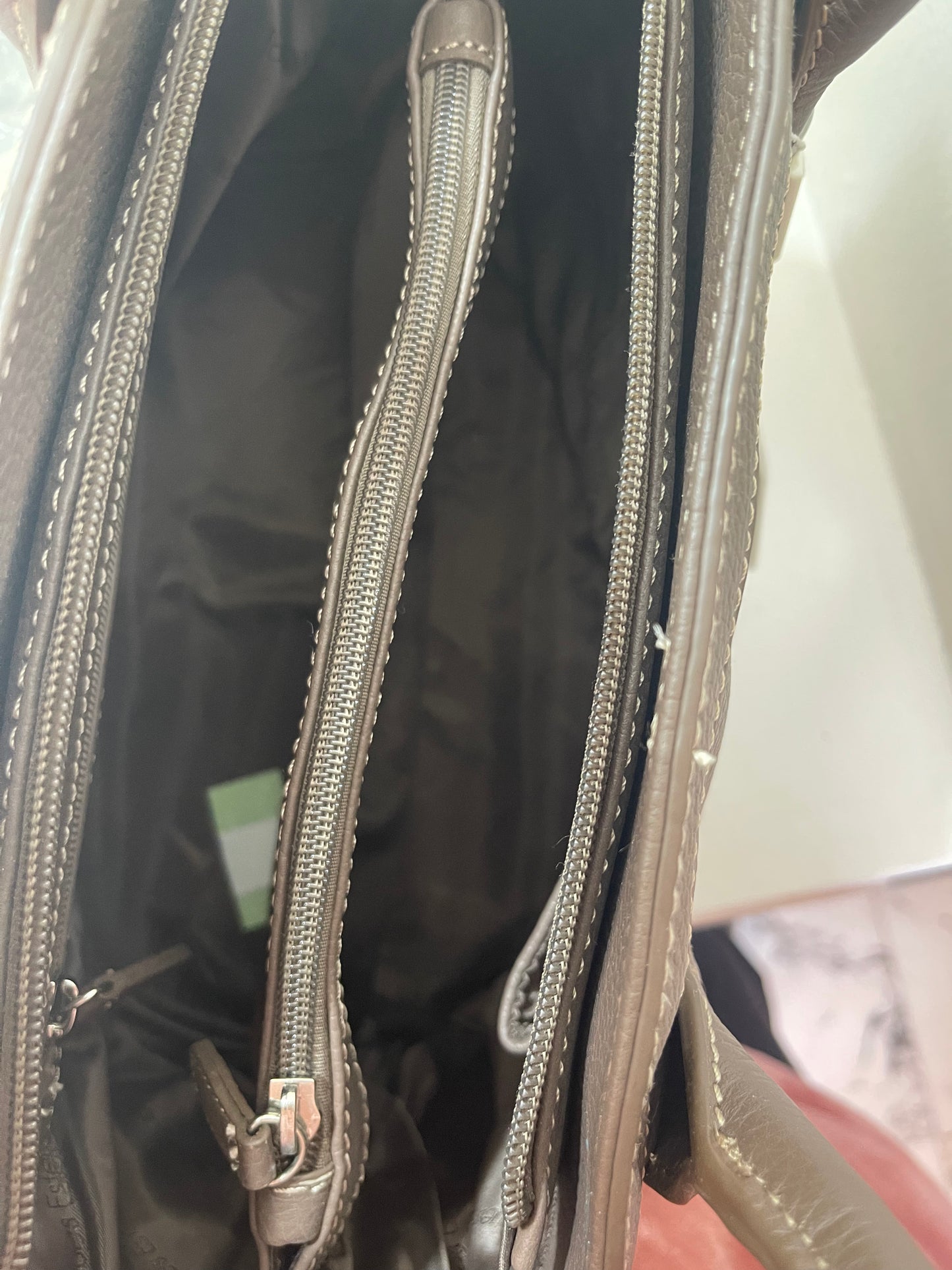 Sac cabas Châtaigne en cuir grainé By Jacques Esterel Élégant & fonctionnel