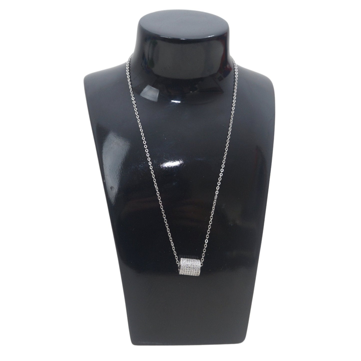 Collier cilindre cuivre zircon by Jacques Esterel, Argenté, Sac à Elle, Sac, BAGAGE, TED LAPIDUS JACQUES ESTEREL, STEVE MADDEN
