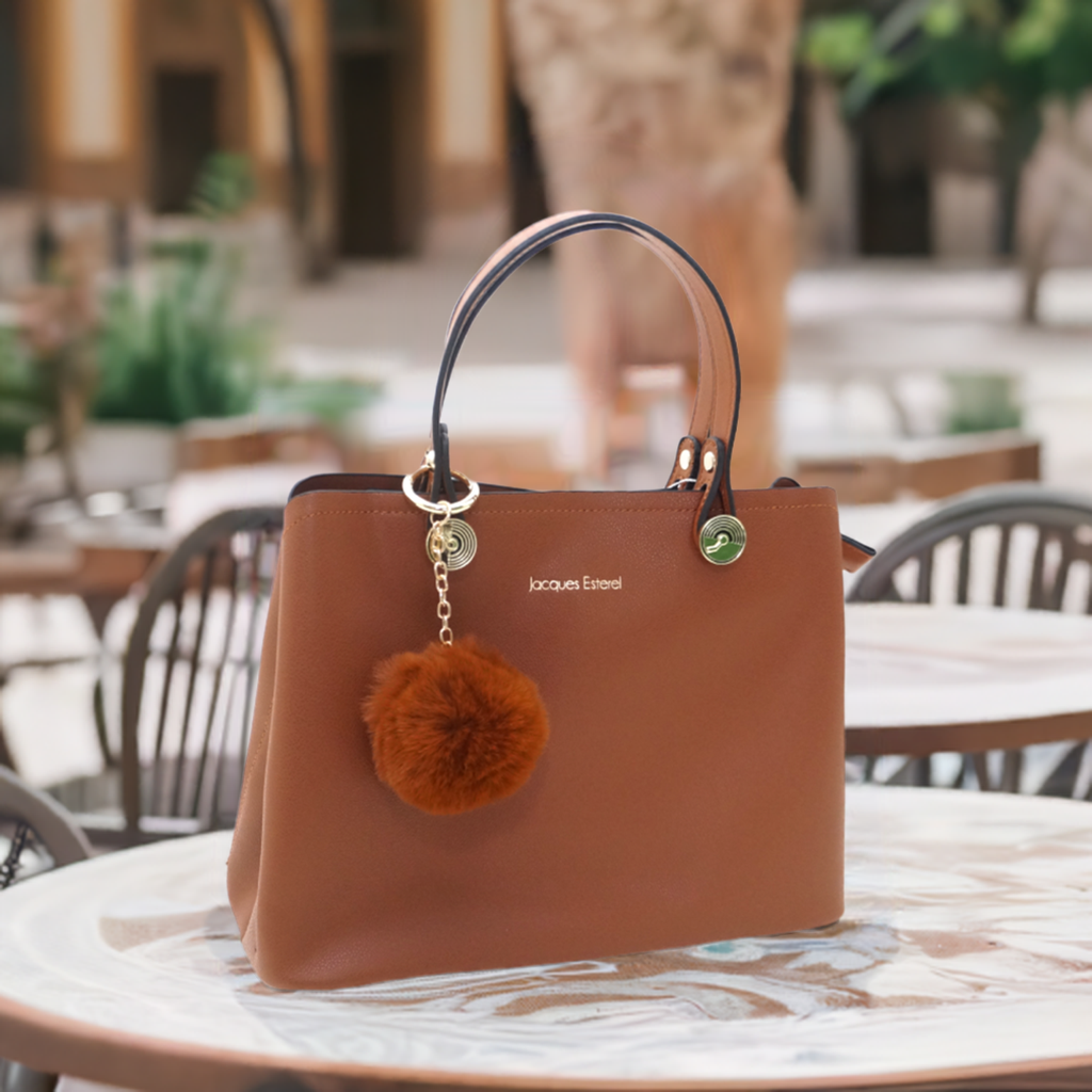 Sac Cabas Latina by Jacques Esterel Marron Gold, , Sac à Elle, Sac, BAGAGE, TED LAPIDUS JACQUES ESTEREL, STEVE MADDEN