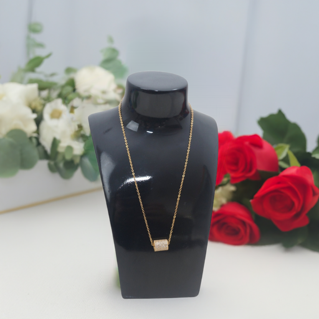 Collier cilindre cuivre zircon by Jacques Esterel, , Sac à Elle, Sac, BAGAGE, TED LAPIDUS JACQUES ESTEREL, STEVE MADDEN