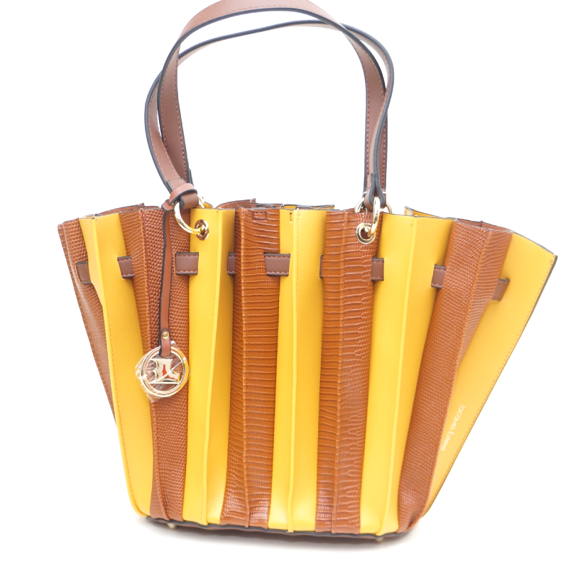 Sac Panier Marion II : L'Audace Bicolore et Bi-Matière qui Redéfinit le Style, JAUNE/MARRON, Sac à Elle, Sac, BAGAGE, TED LAPIDUS JACQUES ESTEREL, STEVE MADDEN