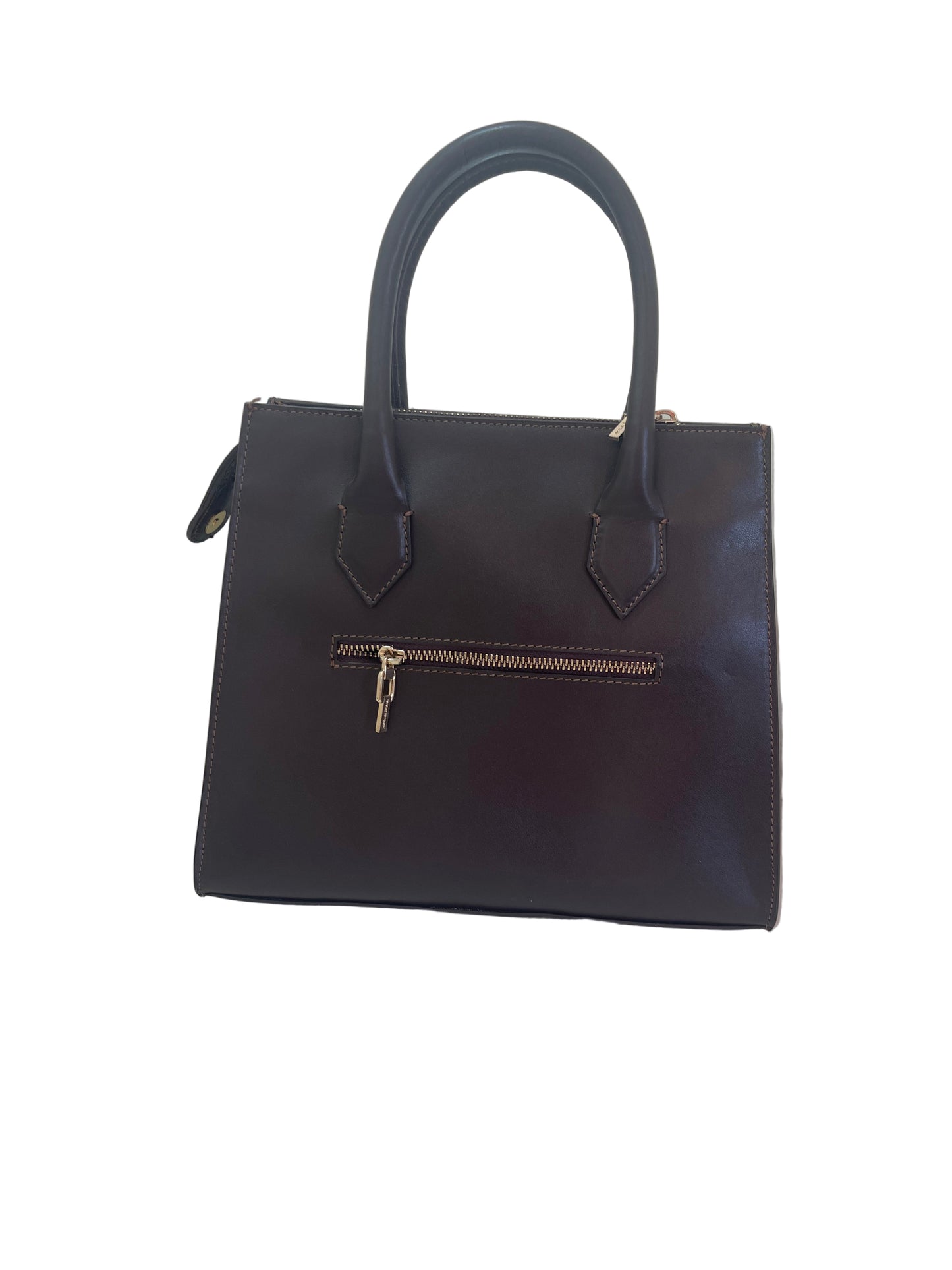 Sac  porte main Trapèze en poulain Marron  by Jacques Esterel