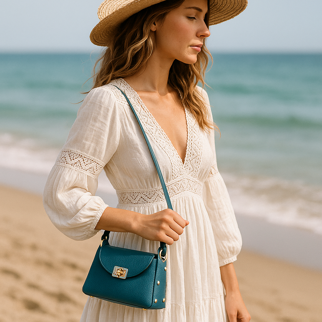 BAMBU – sac à main avec clous en cuir by Laura Di Maggio