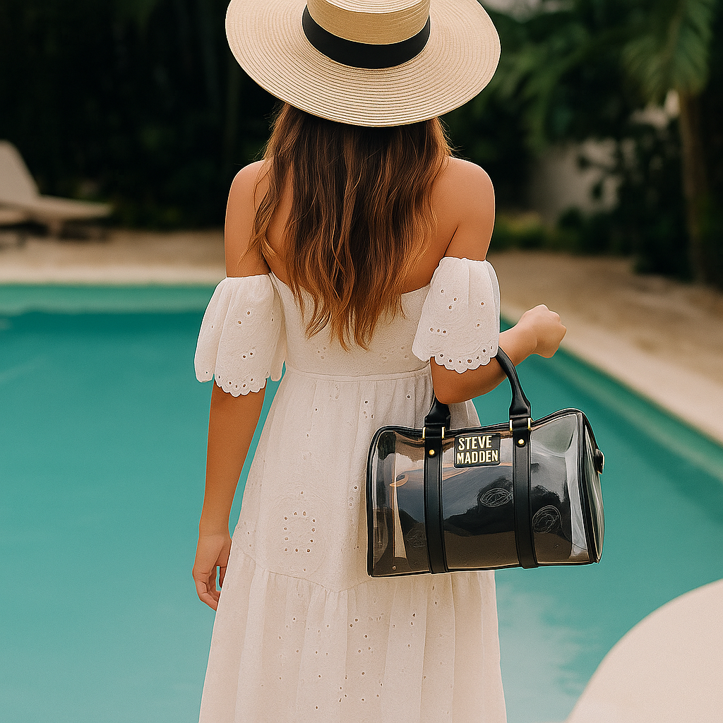 Sac Transparent Noir BSTASSIL by Steve Madden – Élégance moderne & format compact