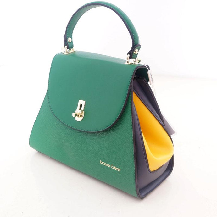 Sac 2 en 1 trapèze Noémie vert By Jacques Esterel, VERT/JAUNE/MARINE, Sac Ã  Elle, Sac, BAGAGE, TED LAPIDUS JACQUES ESTEREL, STEVE MADDEN