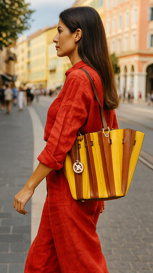 Sac Panier Marion II : L'Audace Bicolore et Bi-Matière qui Redéfinit le Style