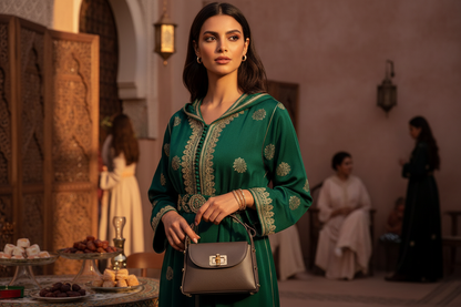 BAMBU – sac à main avec clous en cuir by Laura Di Maggio Taupe