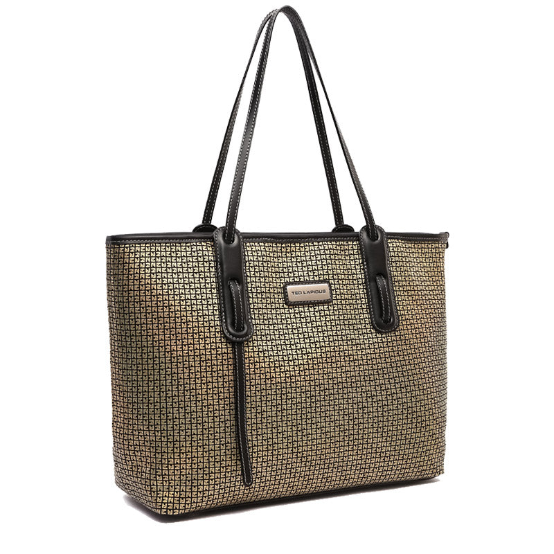 Sac Shopping Fidelio Extension by Ted Lapidus Paris : Le parfait mélange de style et de praticité, Doré noir, Sac Ã  Elle, Sac, BAGAGE, TED LAPIDUS JACQUES ESTEREL, STEVE MADDEN