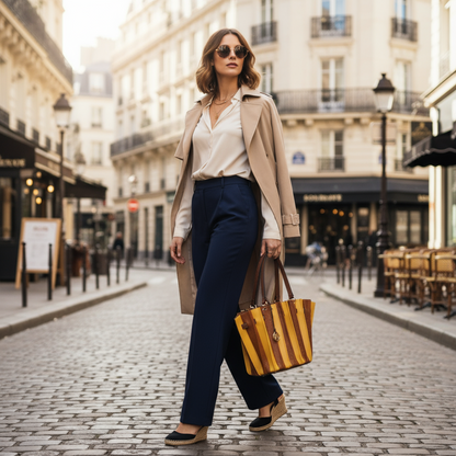 Sac Panier Marion II : L'Audace Bicolore et Bi-Matière qui Redéfinit le Style