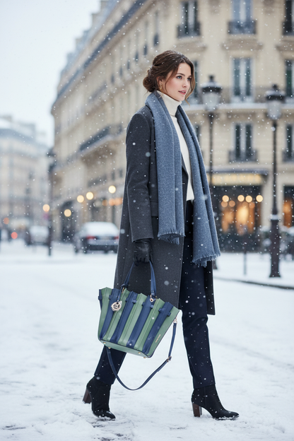 Sac Panier Marion II : L'Audace Bicolore et Bi-Matière qui Redéfinit le Style
