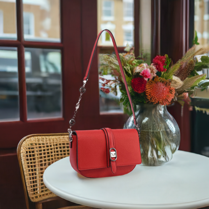 Sac Besace Kinsey Ted Lapidus rouge, , Sac Ã  Elle, Sac, BAGAGE, TED LAPIDUS JACQUES ESTEREL, STEVE MADDEN