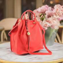 تحميل الصورة إلى المعرض ، Sac &agrave; Dos et Porte-Main Gretel rouge by Ted Lapidus  Le 3-en-1 Parfait, , Sac &Atilde;&nbsp; Elle, Sac, BAGAGE, TED LAPIDUS JACQUES ESTEREL, STEVE MADDEN