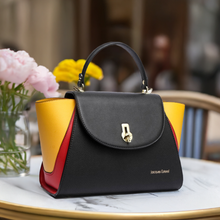 Charger l&#39;image dans la galerie, Sac trap&egrave;ze No&eacute;mie le 2-en-1 qui surprend By Jacques Esterel, NOIR/JAUNE/ROUGE, Sac &Atilde;&nbsp; Elle, Sac, BAGAGE, TED LAPIDUS JACQUES ESTEREL, STEVE MADDEN