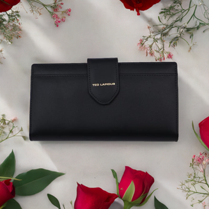 Portefeuille compagnon Ted Lapidus Giorgie en cuir de vachette Noir, , Sac &Atilde;&nbsp; Elle, Sac, BAGAGE, TED LAPIDUS JACQUES ESTEREL, STEVE MADDEN