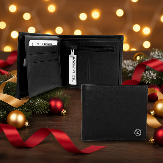 Porte carte porte billet en cuir Aquarius by Ted Lapidus