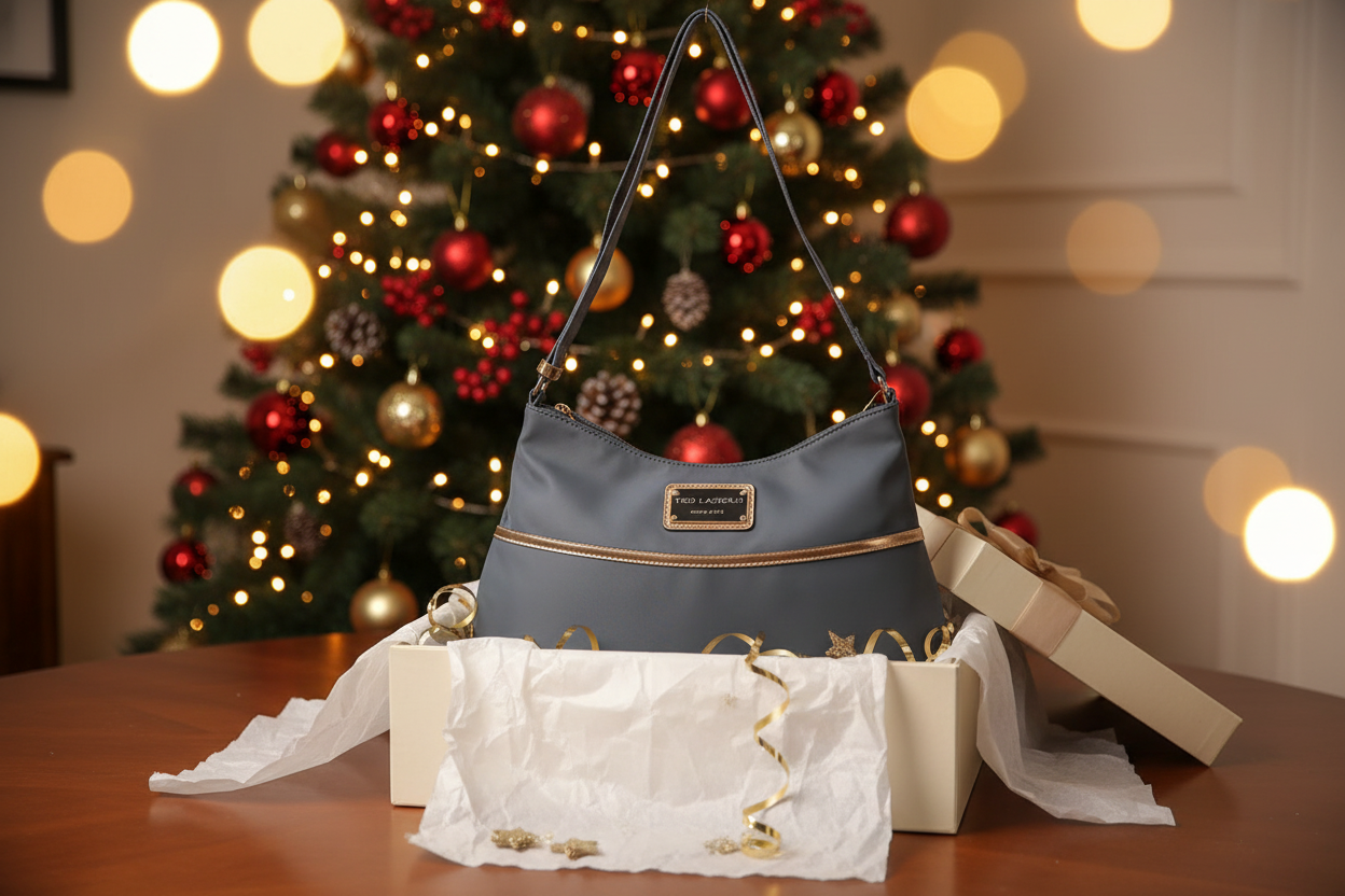 حقيبة كتف تونيك من تيد لابيدوس باللون الأزرق البحري