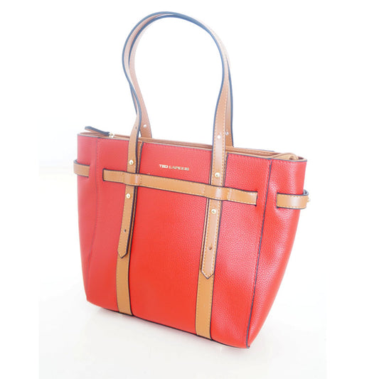 Grand sac cabas Judith rouge Ted Lapidus, ROUGE/GOLD, Sac &Atilde;&nbsp; Elle, Sac, BAGAGE, TED LAPIDUS JACQUES ESTEREL, STEVE MADDEN