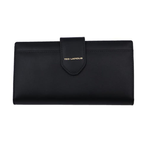 Portefeuille compagnon Ted Lapidus Giorgie en cuir de vachette Noir, NOIR, Sac à Elle, Sac, BAGAGE, TED LAPIDUS JACQUES ESTEREL, STEVE MADDEN