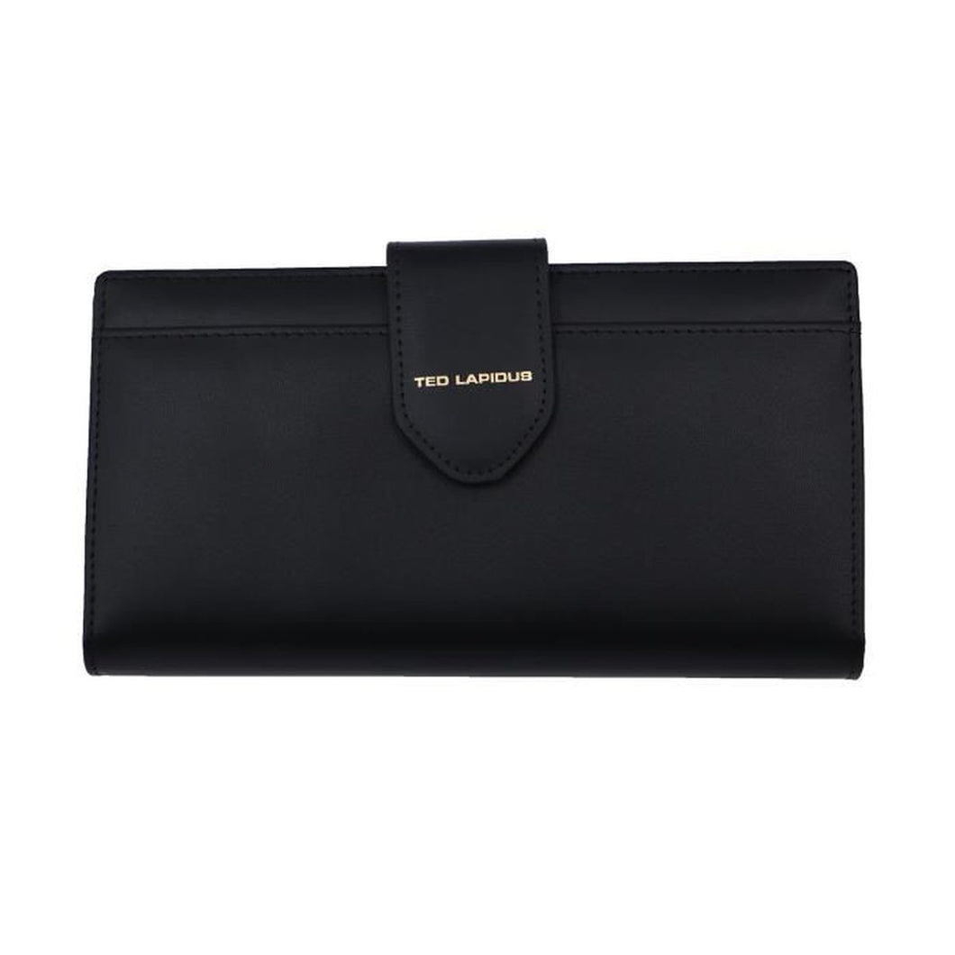 Portefeuille compagnon Ted Lapidus Giorgie en cuir de vachette Noir, NOIR, Sac à Elle, Sac, BAGAGE, TED LAPIDUS JACQUES ESTEREL, STEVE MADDEN